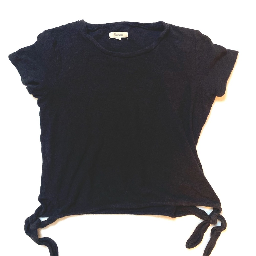 Black Madewell modern side-tie shirt